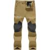 imageMAGCOMSEN Mens Winter Pants Fleece Lined Ski Snow Pants Water Resistant 4 Zip Pockets Outdoor PantsLight Brown