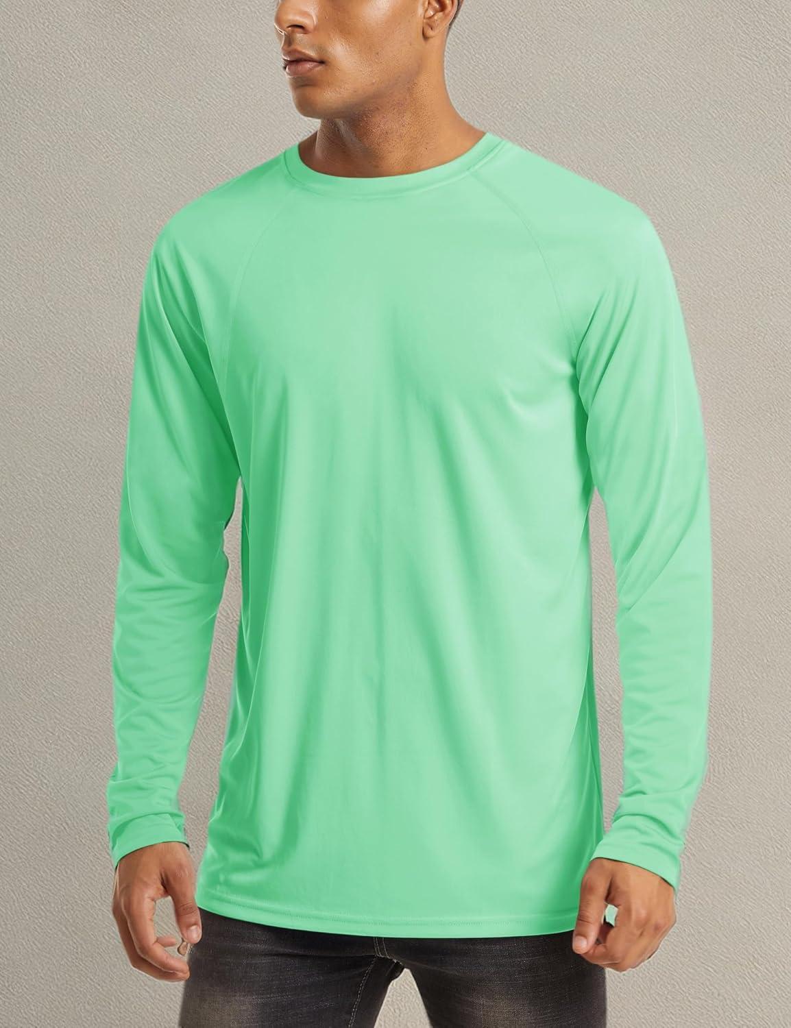 MAGCOMSEN Men’s Long Sleeve Shirts UPF 50+ UV Sun Protection Athletic ...