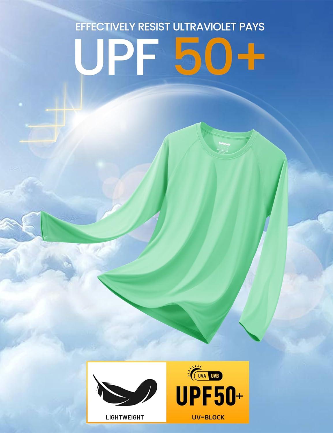 MAGCOMSEN Men’s Long Sleeve Shirts UPF 50+ UV Sun Protection Athletic ...