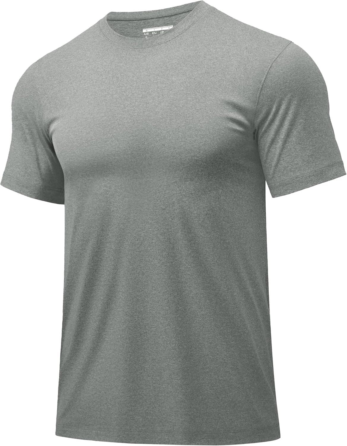 imageMAGCOMSEN Mens Workout Shirts Dry Fit Athletic Short Sleeve Tshirts Moisture Wicking Gym Running Performance ShirtGrey